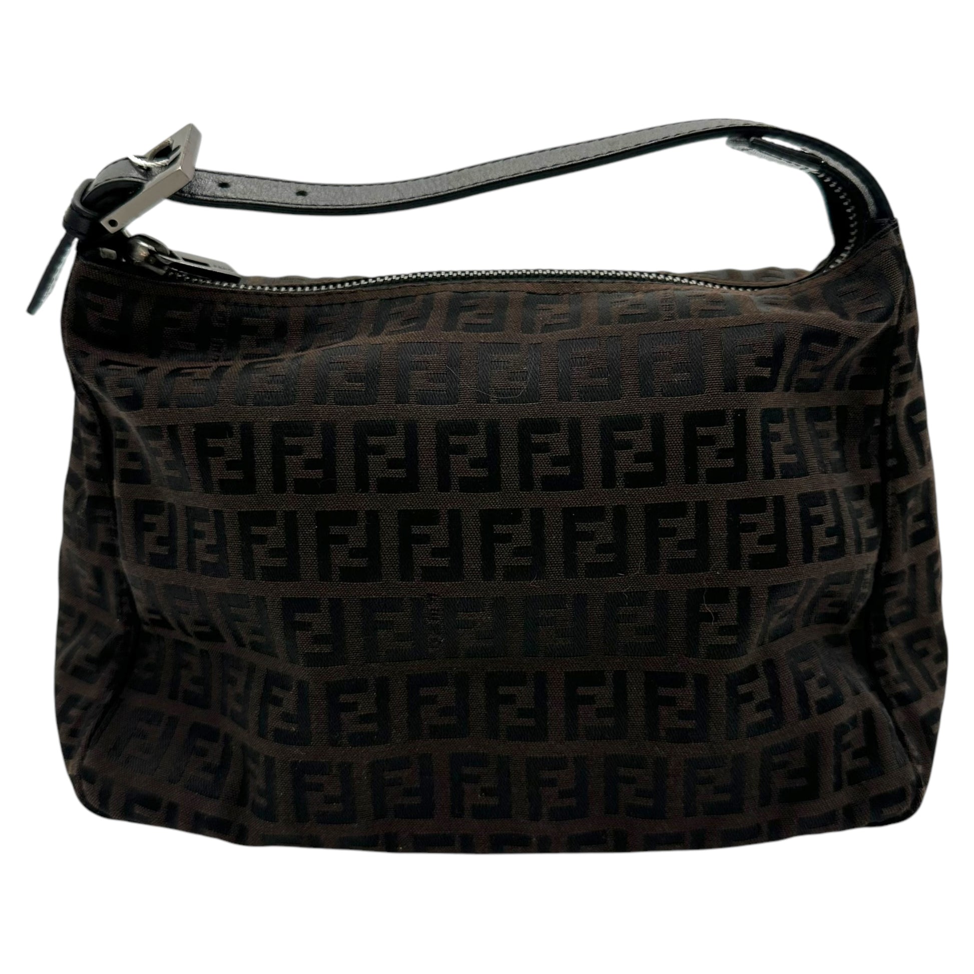 Fendi Pochette Bag Brown Black Zucchino Monogram