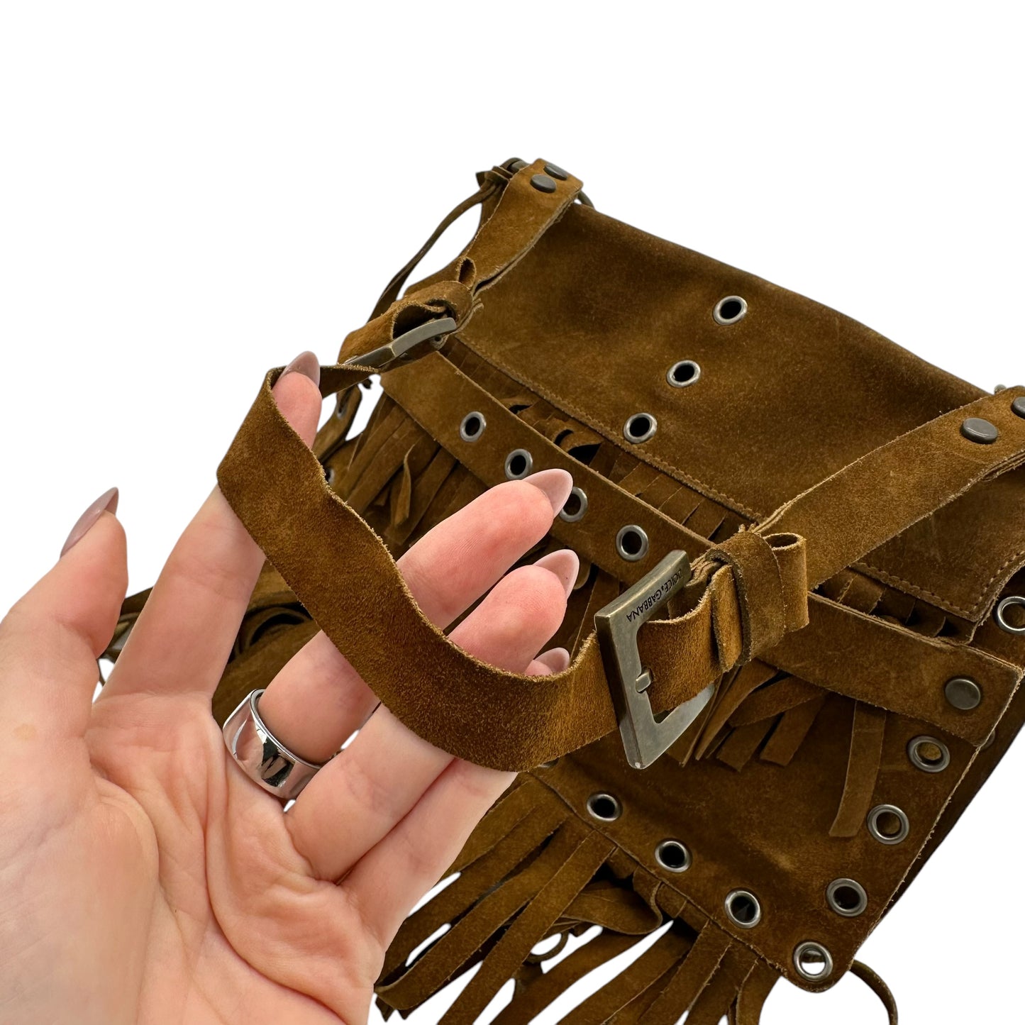 Dolce & Gabbana Brown Suede Fringe Bag - Outfit Repeater