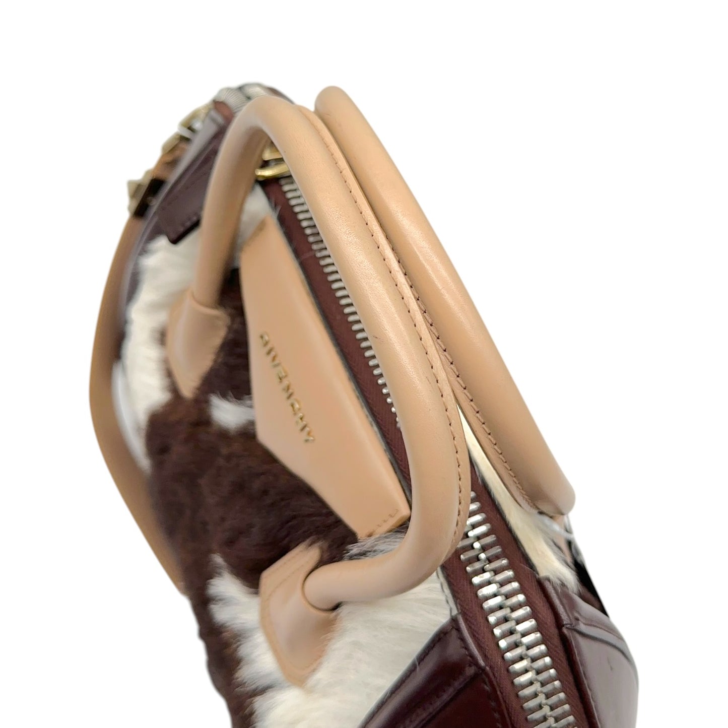 Givenchy Brown Cow Print Ponyhair Medium Antigona 2-Way Bag