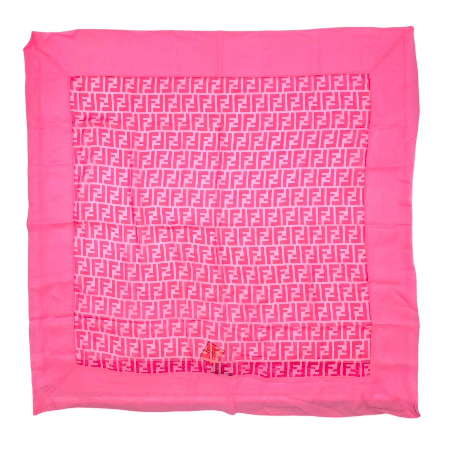 Fendi Silk Scarf Hot Pink Zucca Monogram