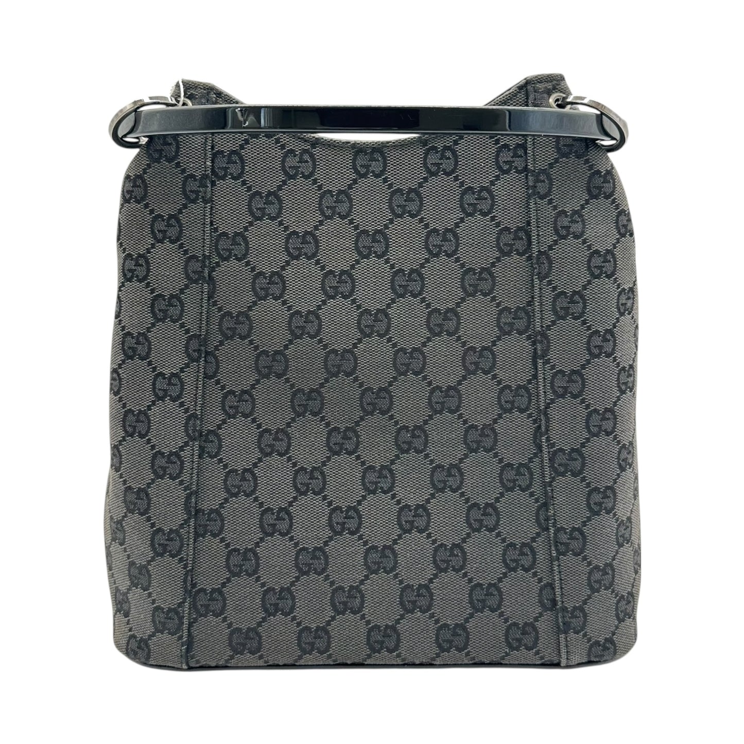 Gucci by Tom Ford Black Monogram Ring Bucket Bag