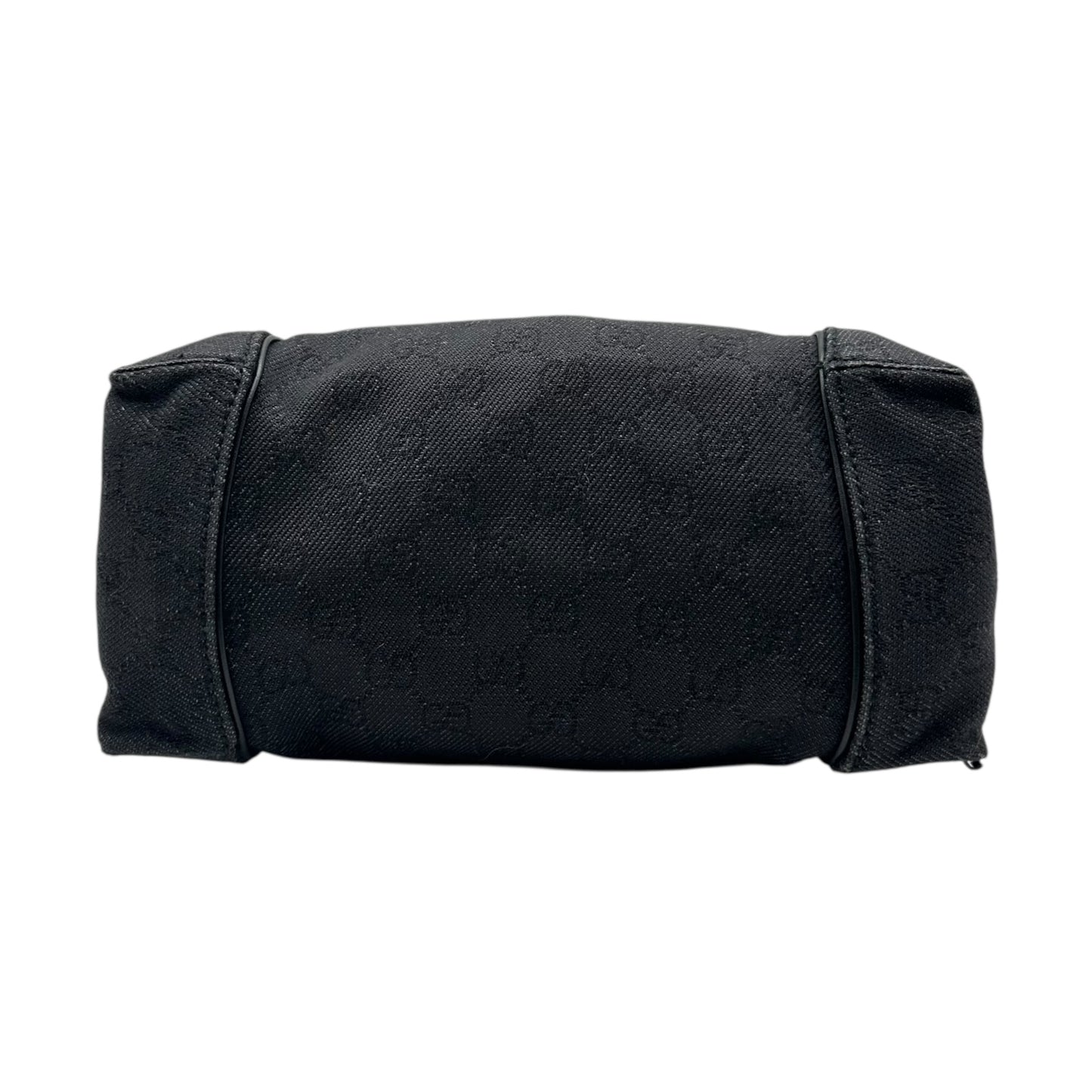 Gucci Gray Denim Monogram Mini Hobo Bag