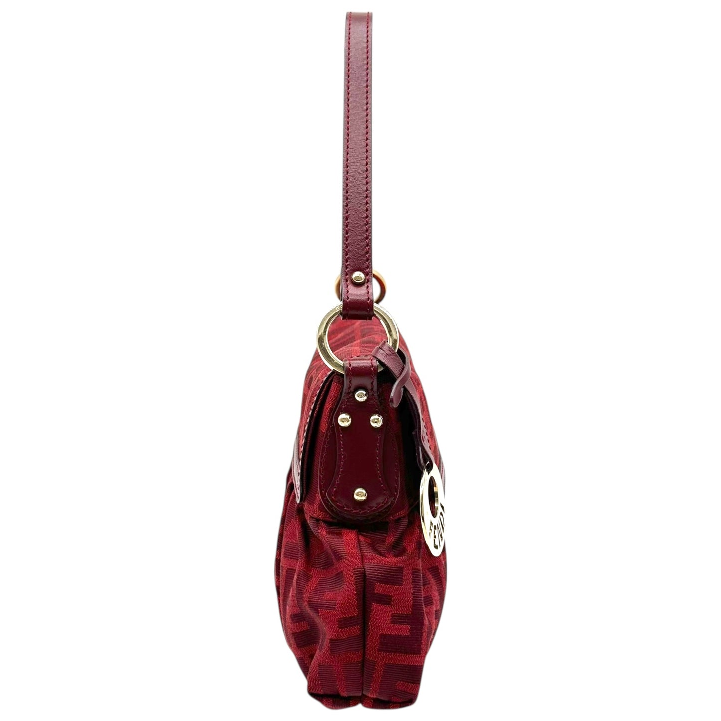 Fendi Red Zucca Monogram Small Chef Bag