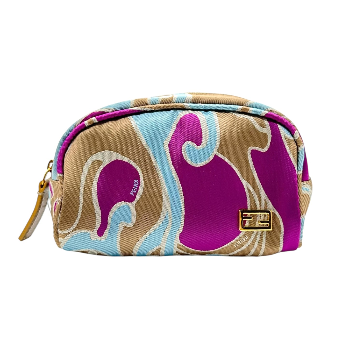 Fendi Printed Silk Cosmetic Pouch