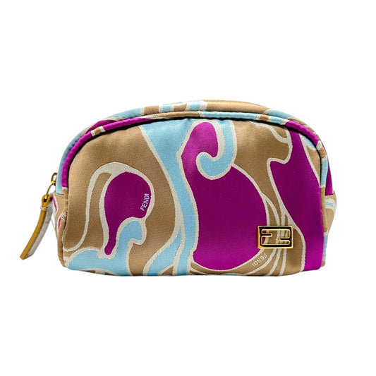 Fendi Printed Silk Cosmetic Pouch