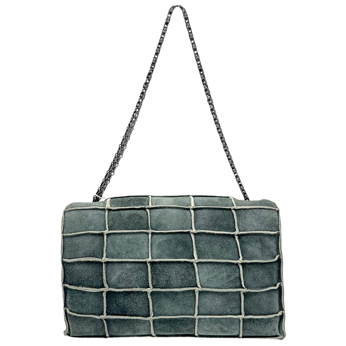 Chanel Gray Suede 2.55 Flap Shoulder Bag