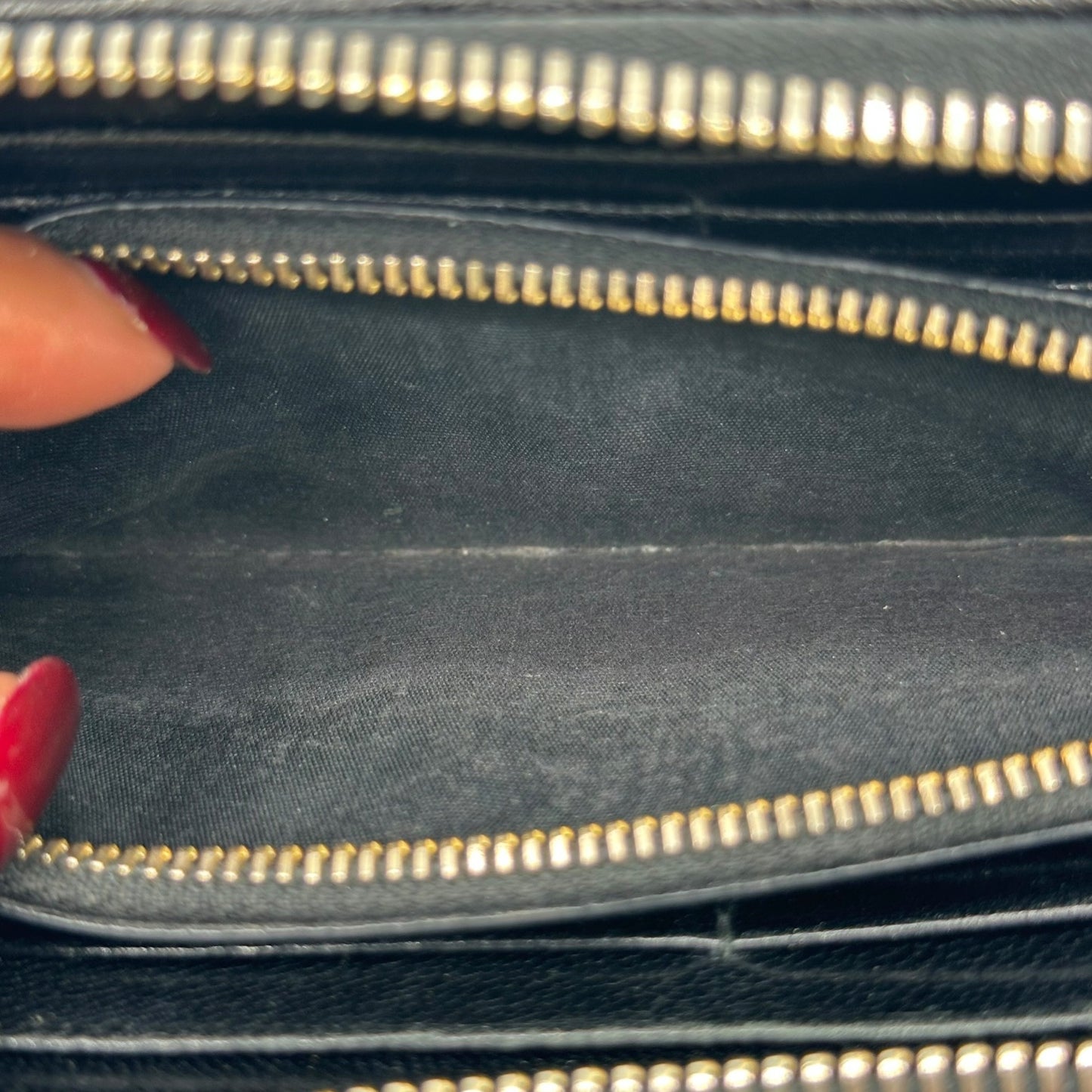 Prada Black Intrecciato Woven Leather Long Wallet