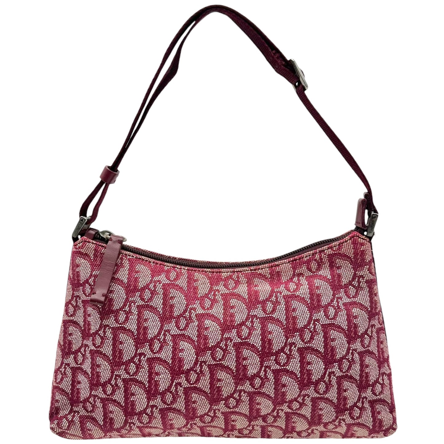 Christian Dior Red Trotter Monogram Shoulder Pochette Bag