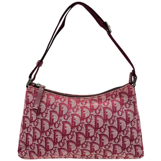 Christian Dior Shoulder Pochette Bag Red Trotter Monogram
