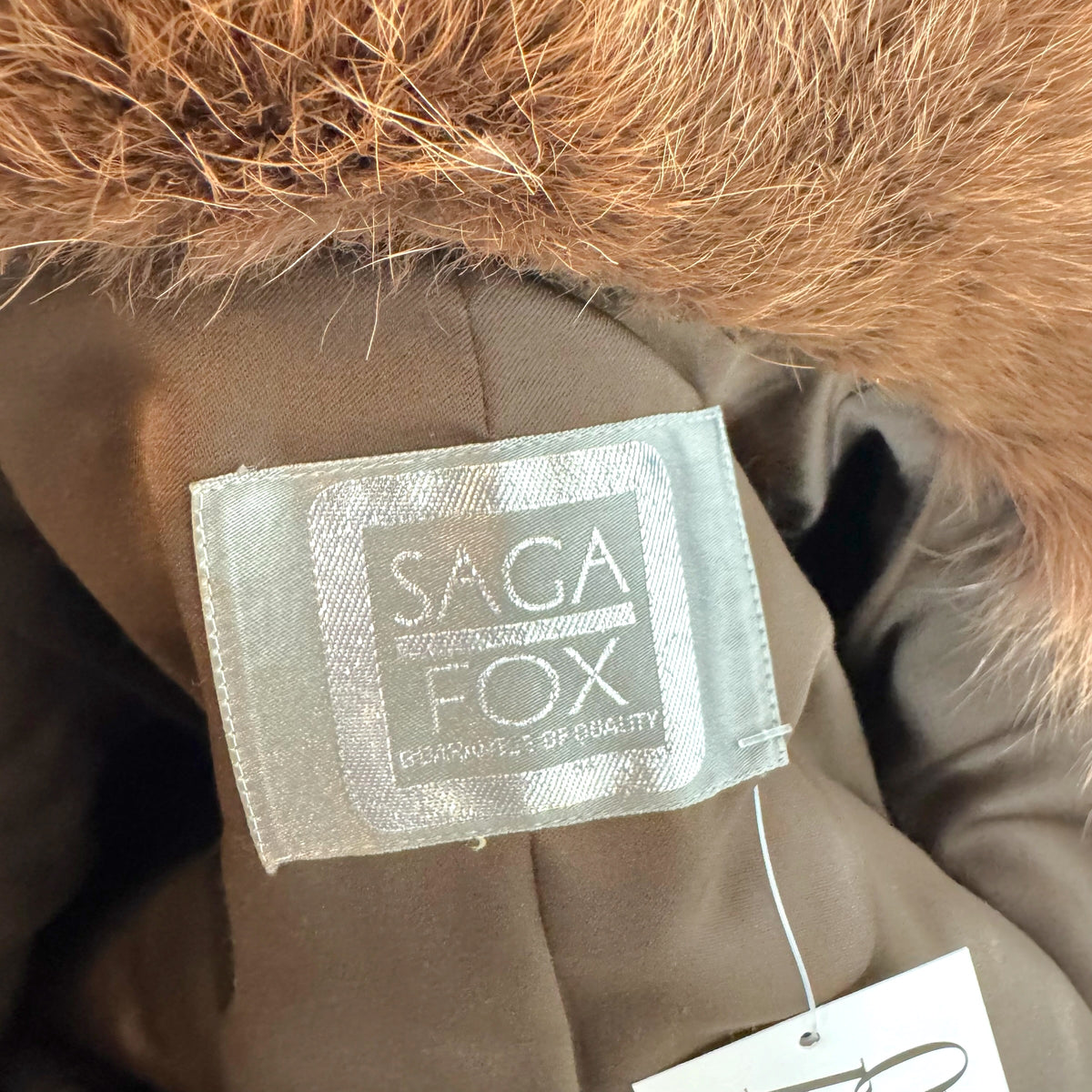 Saga Fox Brown Cropped Fox Fur Coat