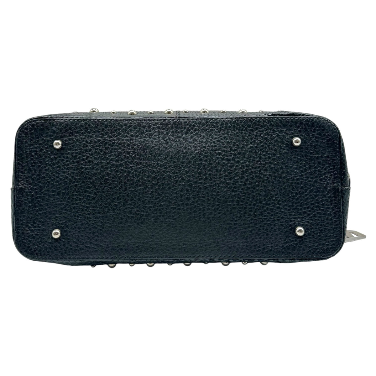 Dolce & Gabbana Black Leather Python Studded Handbag