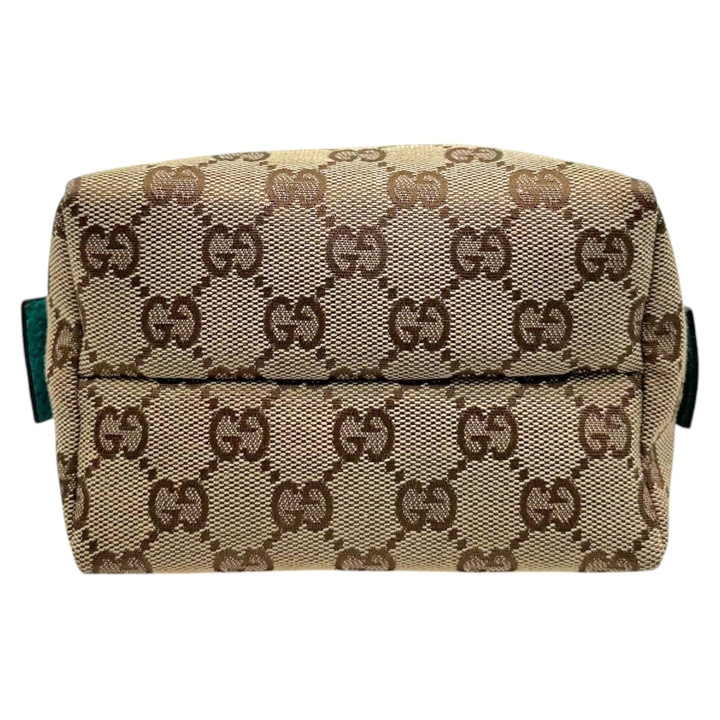 Gucci Mini Pochette Bag Tan Monogram Turquoise Leather