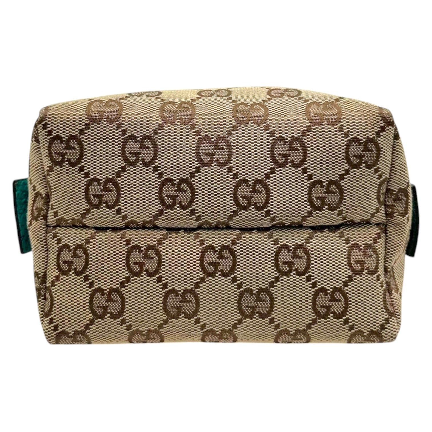 Gucci Mini Pochette Bag Tan Monogram Turquoise Leather