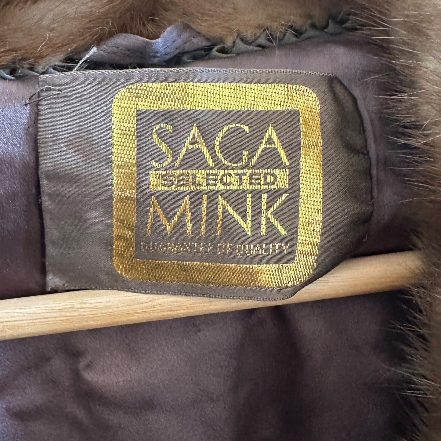 Vintage Saga Mink Fur Long Trench Coat