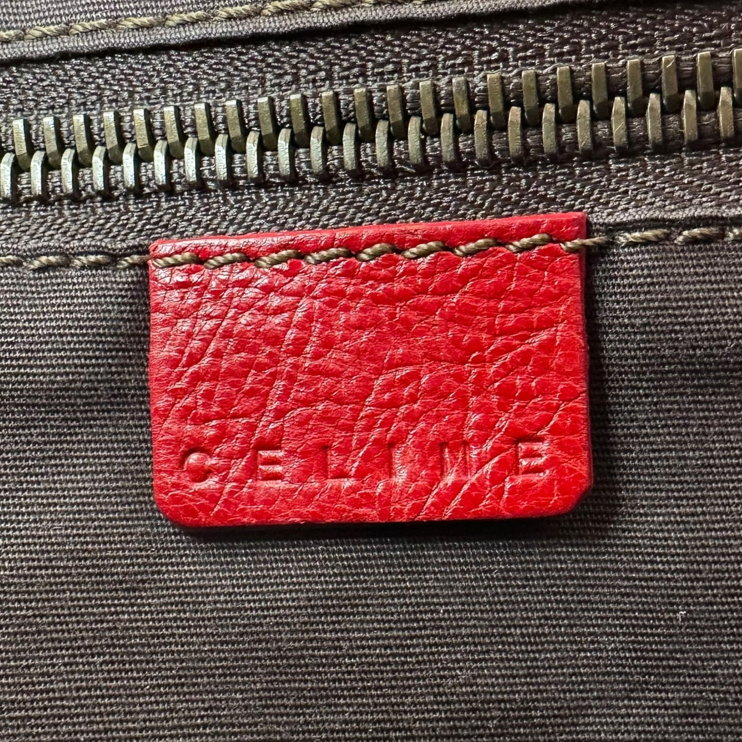 Celine Red Leather Buckled Shoulder Bag - Outfit Repeater