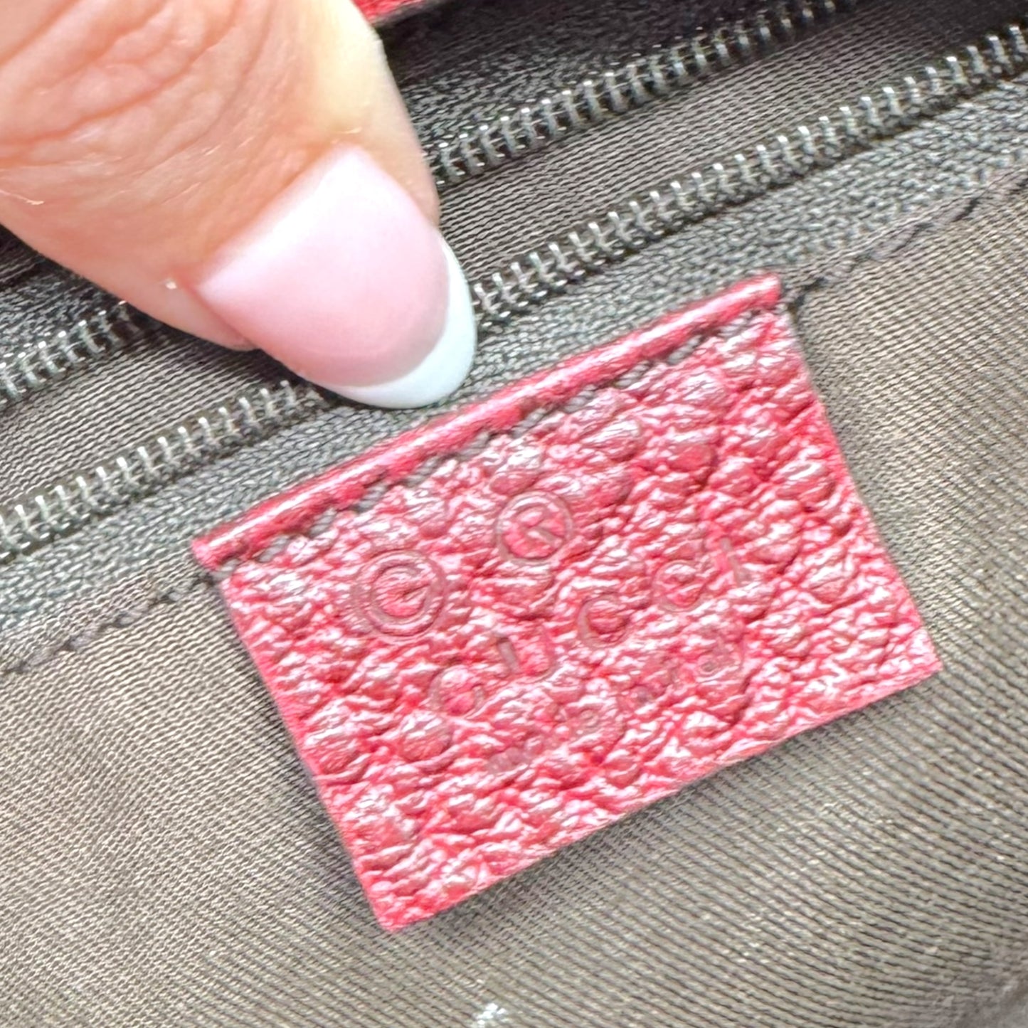 Gucci Burgundy Leather Metal Bamboo Ring Hobo Bag