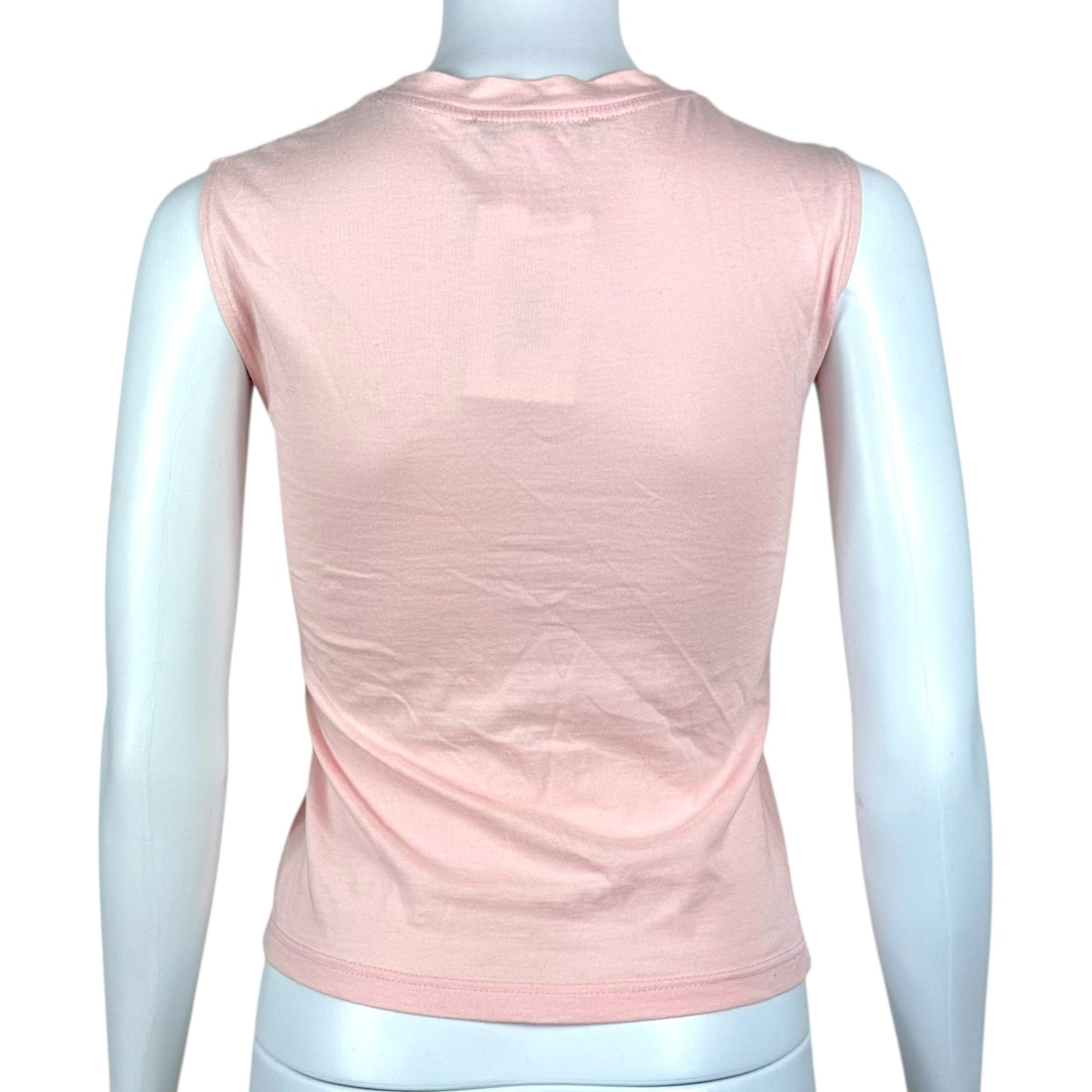 Christian Dior S/S 2003 Pink Denim Logo Tank Top