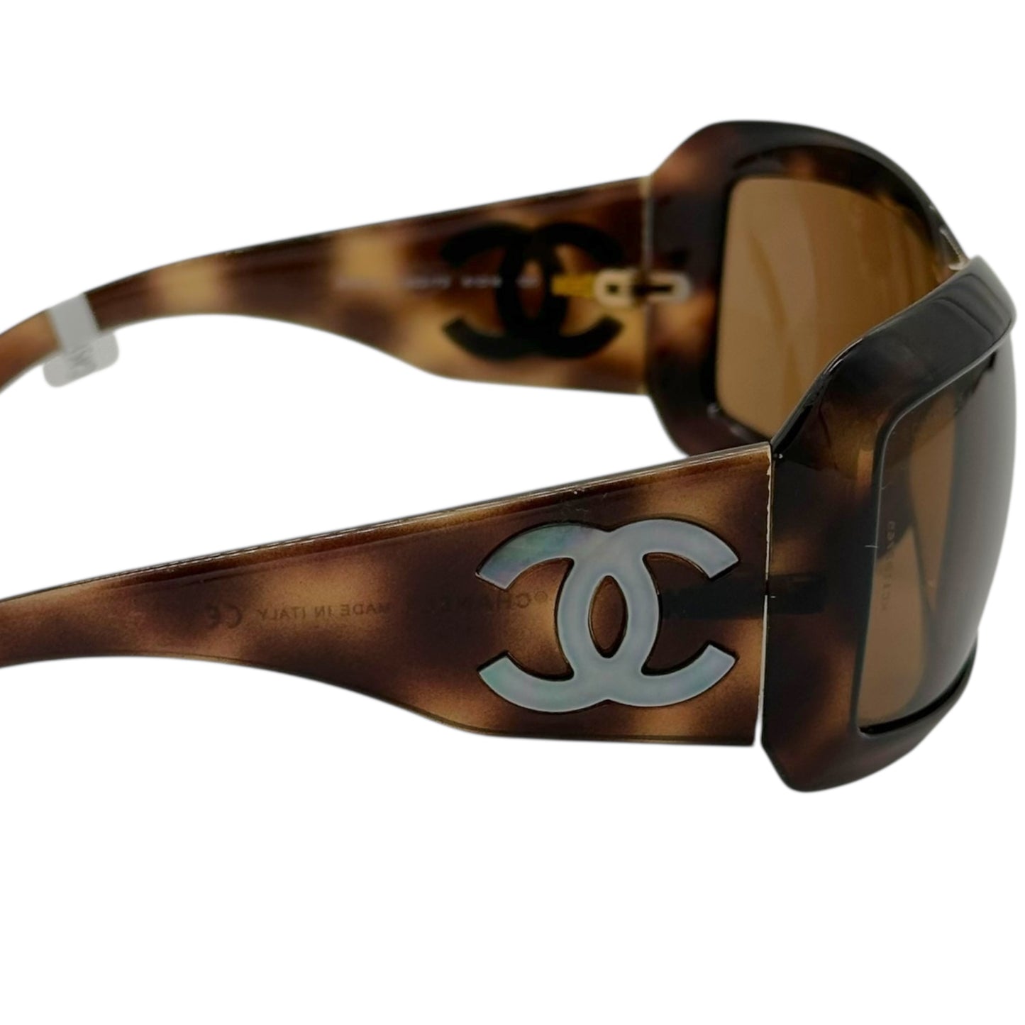 Chanel 5076 Tortoise Mother of Pearl Rectangle Sunglasses - Outfit Repeater