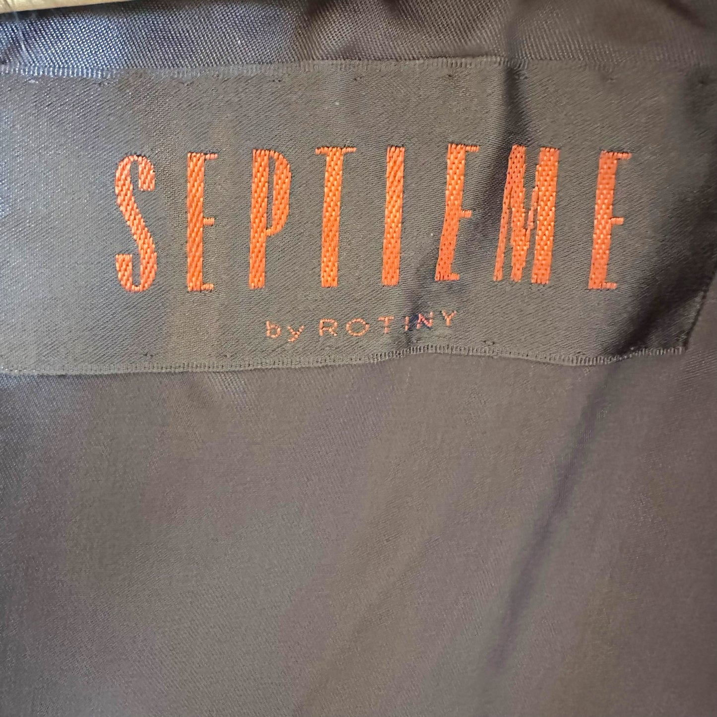 Vintage Septieme Black & Brown Zebra Print Fox Fur Coat