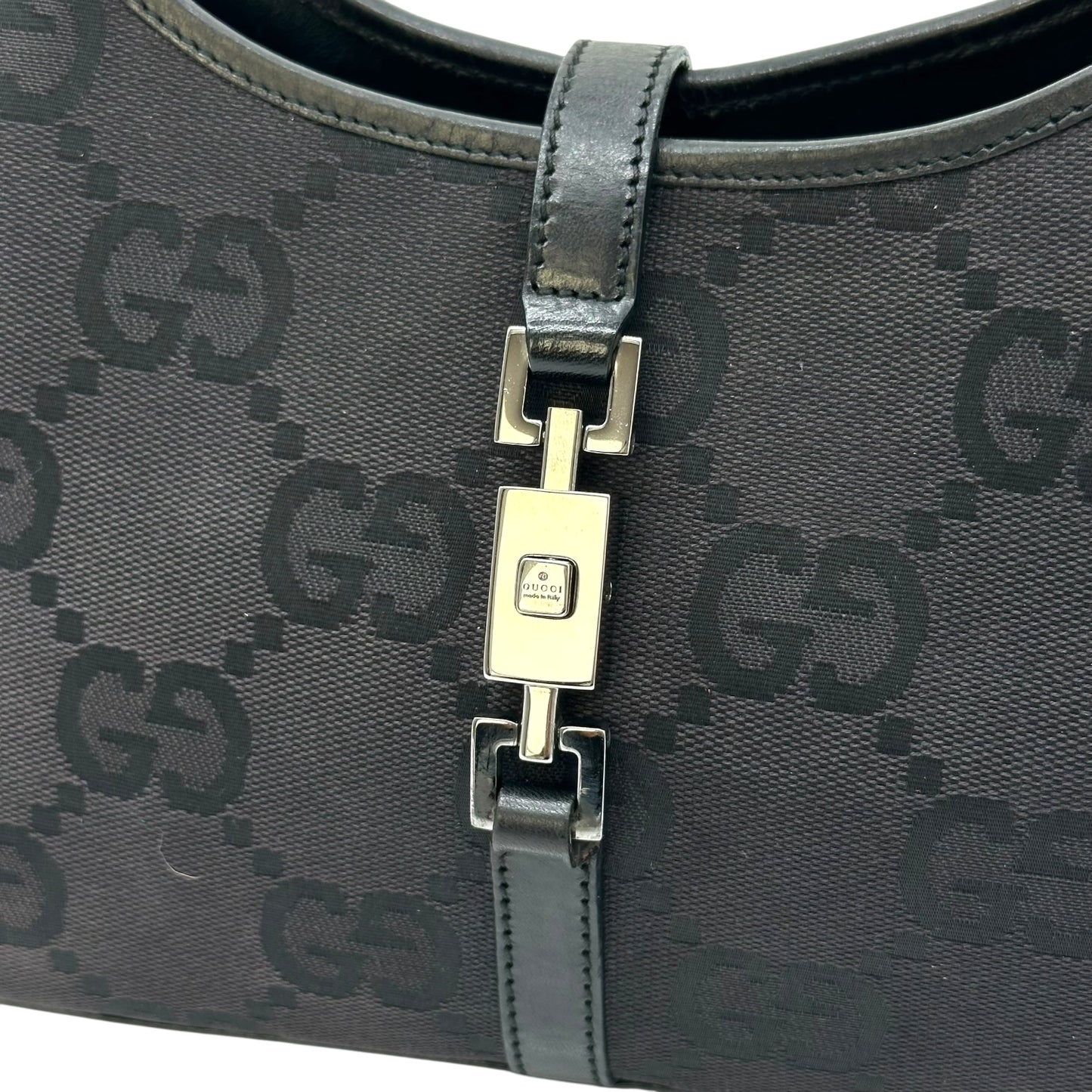 Gucci Black XL Monogram Mini Jackie Bag