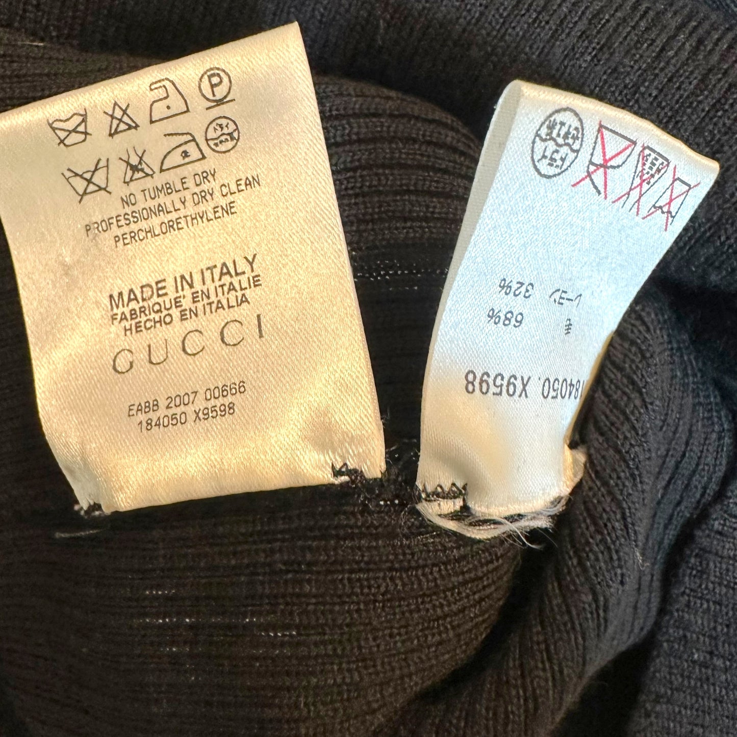 Gucci Black Ribbed Tank