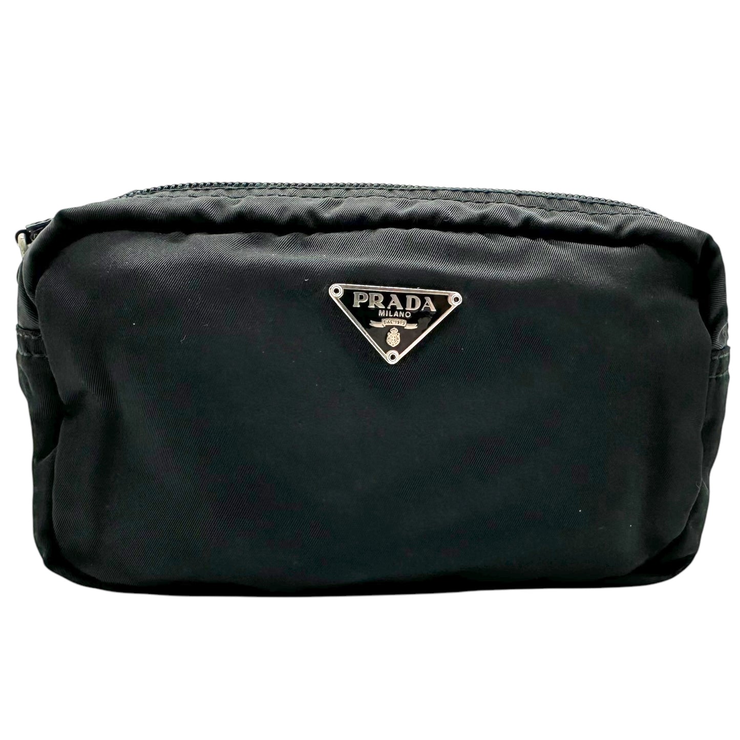 Prada Small Black Nylon Cosmetic Bag