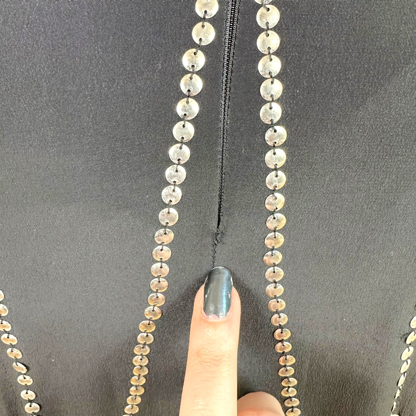 Roberto Cavalli Black Silk Maxi Dress with Metal Embellishments