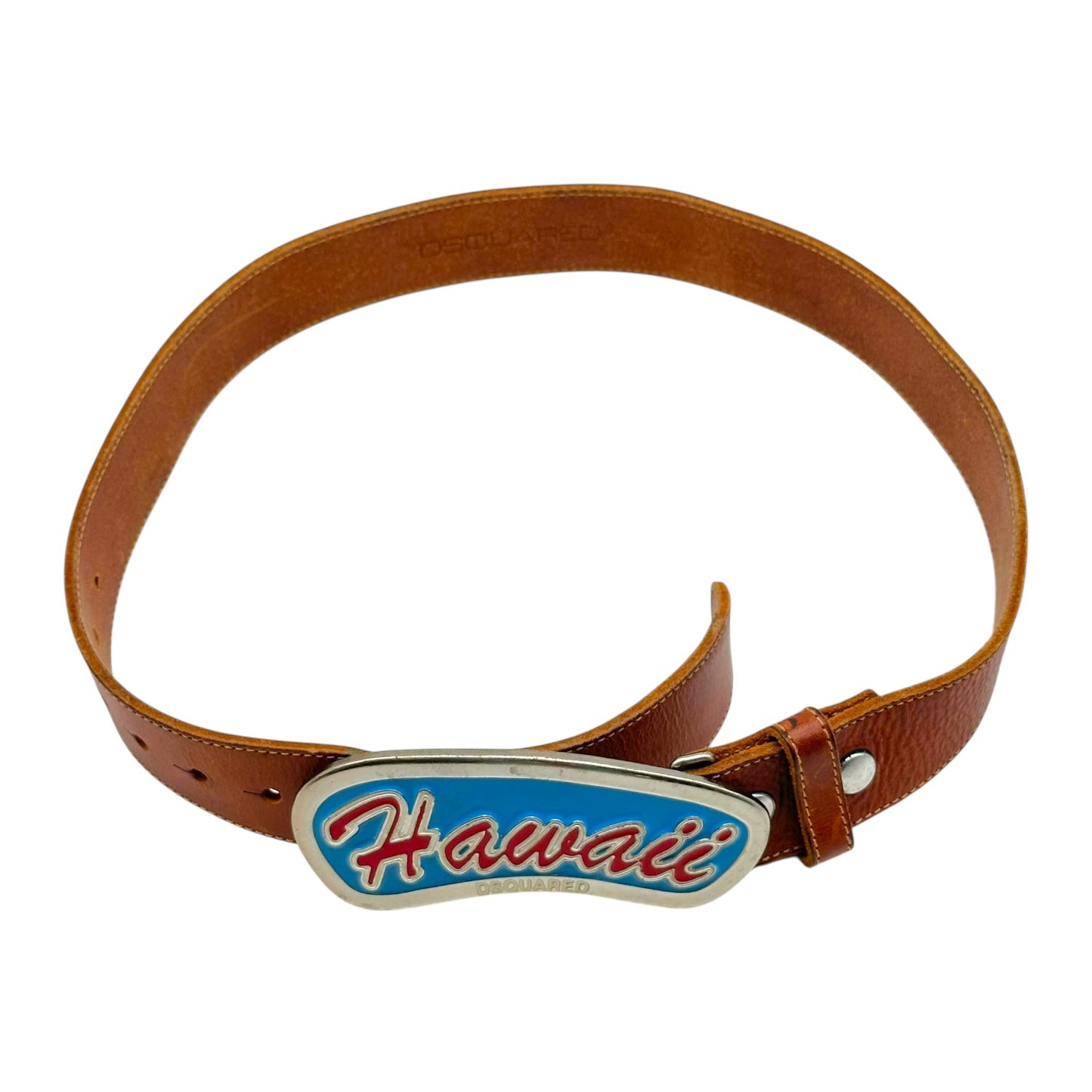 Dsquared2 Red & Blue Hawaii Oversized Belt