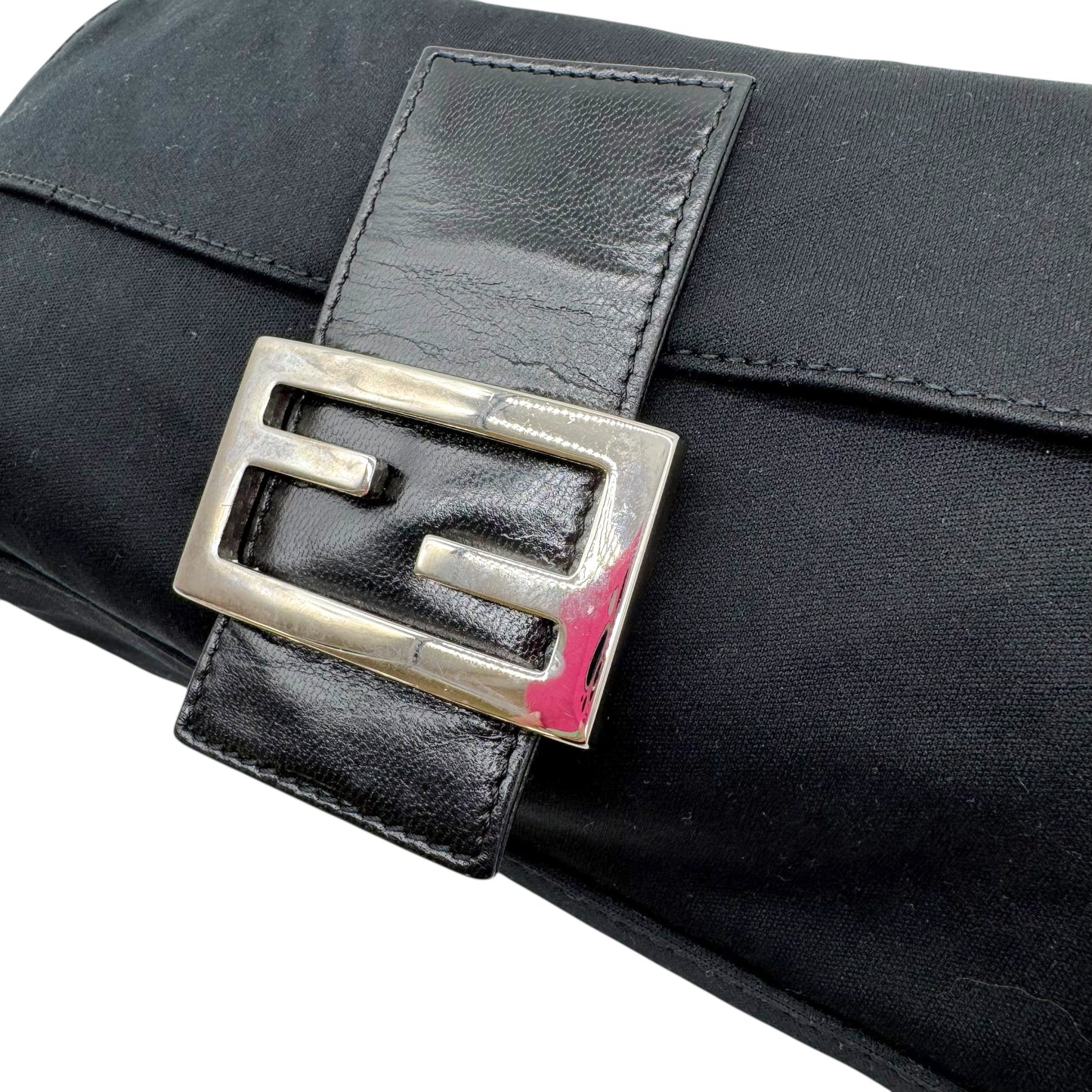 Fendi Black Neoprene Baguette Bag NEW