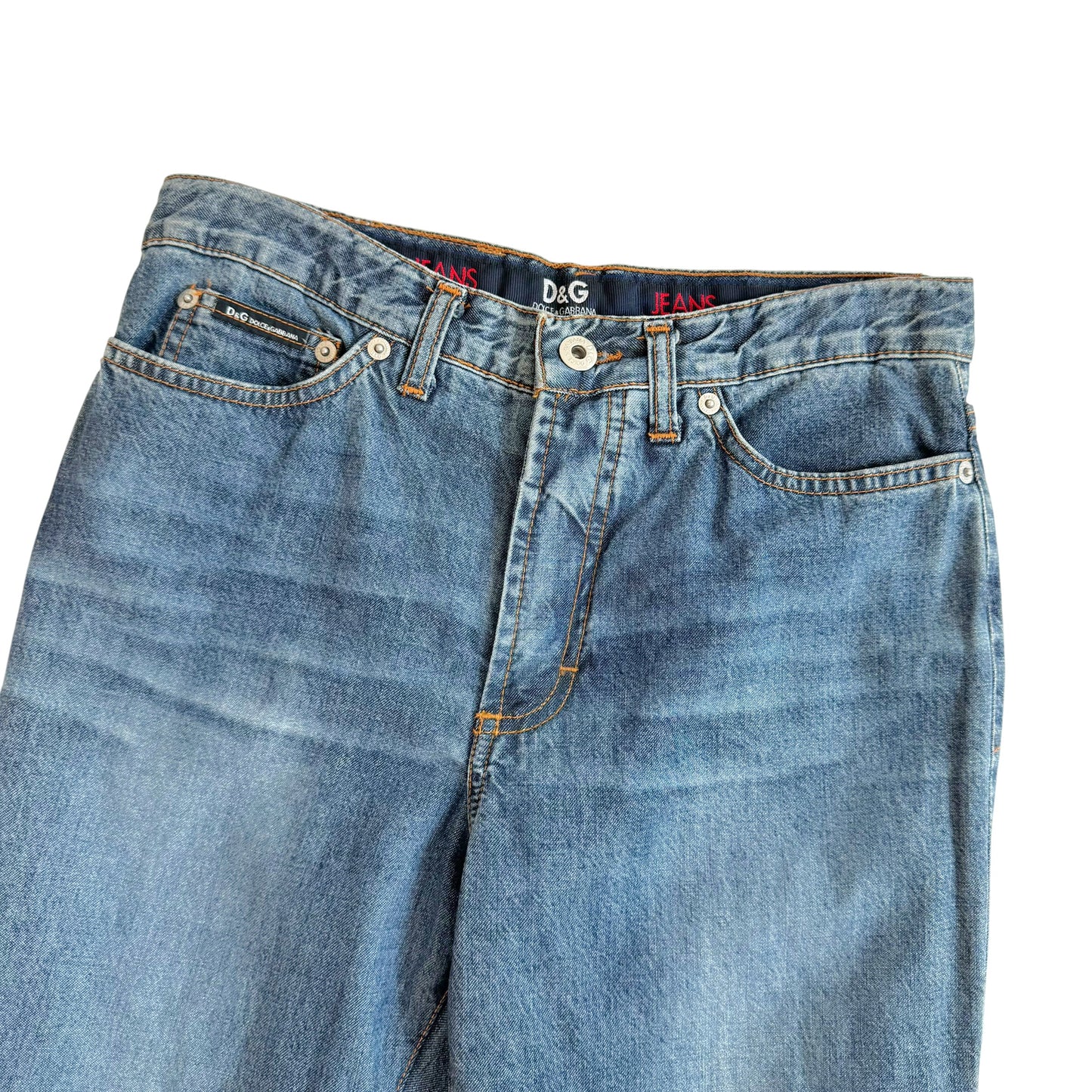 D&G Dolce & Gabbana Blue Denim Ultra Flare Jeans