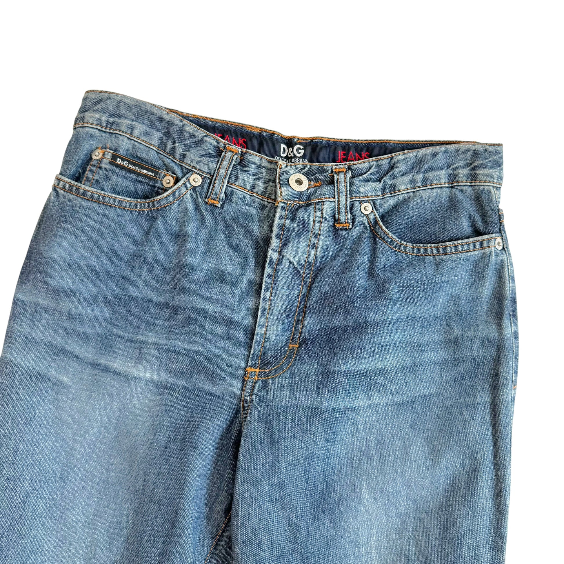 D&G Dolce & Gabbana Blue Denim Ultra Flare Jeans