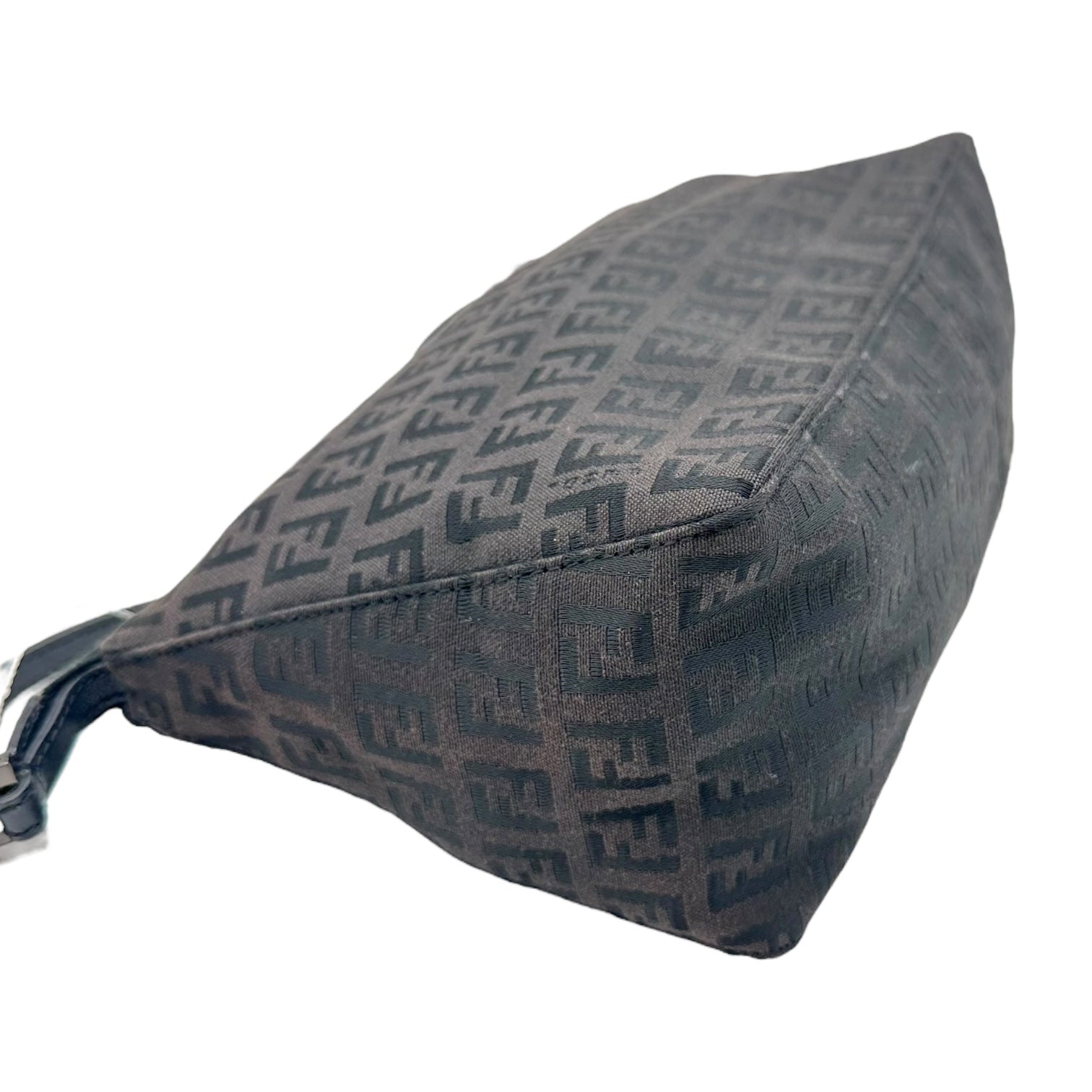 Fendi Black Zucchino Monogram Pochette Shoulder Bag - Outfit Repeater