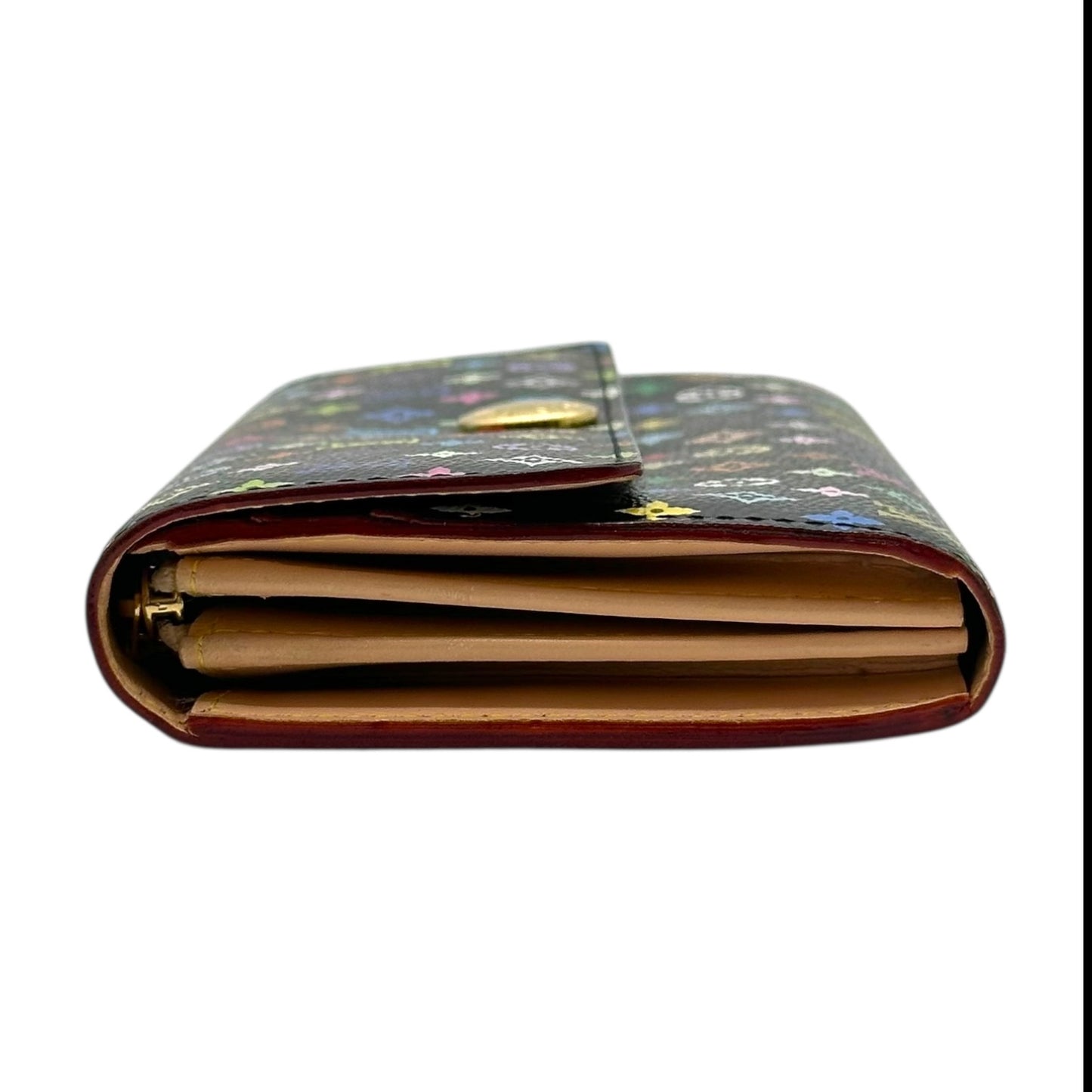 Louis Vuitton Black Murakami Multicolor Monogram Sarah Long Wallet - Outfit Repeater