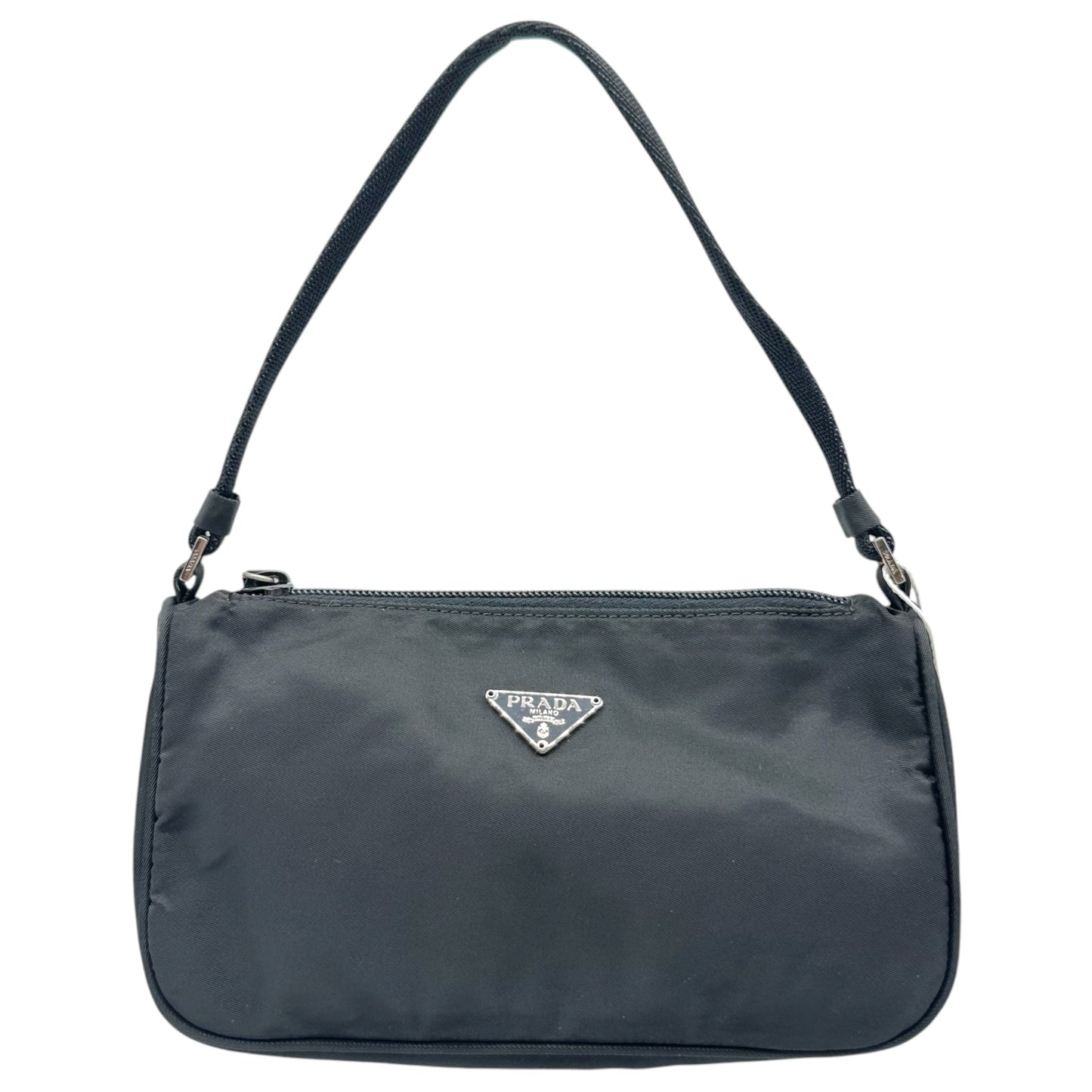 Prada Black Nylon Mini Pochette Bag