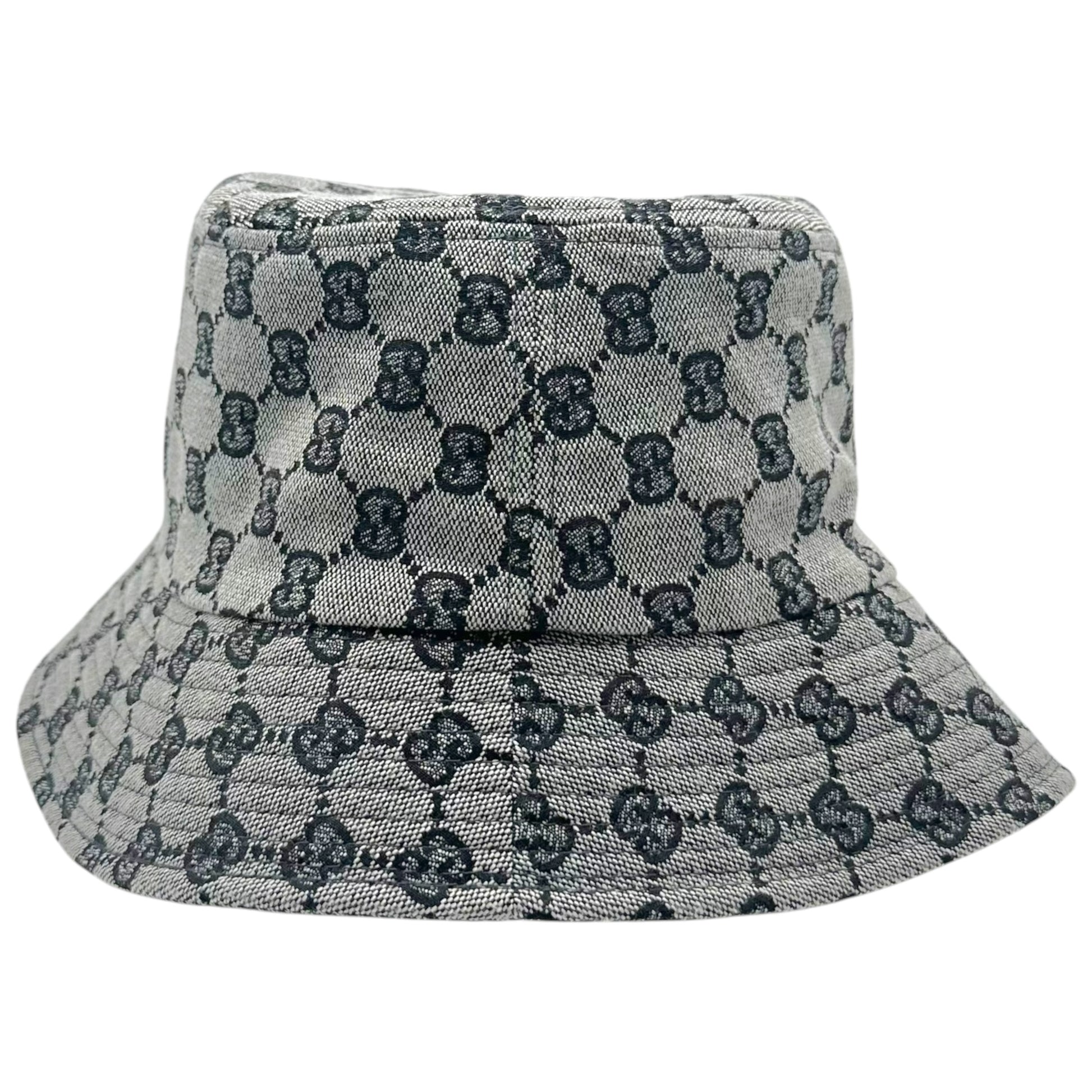 Gucci Monogram Bucket Hat Gray Black