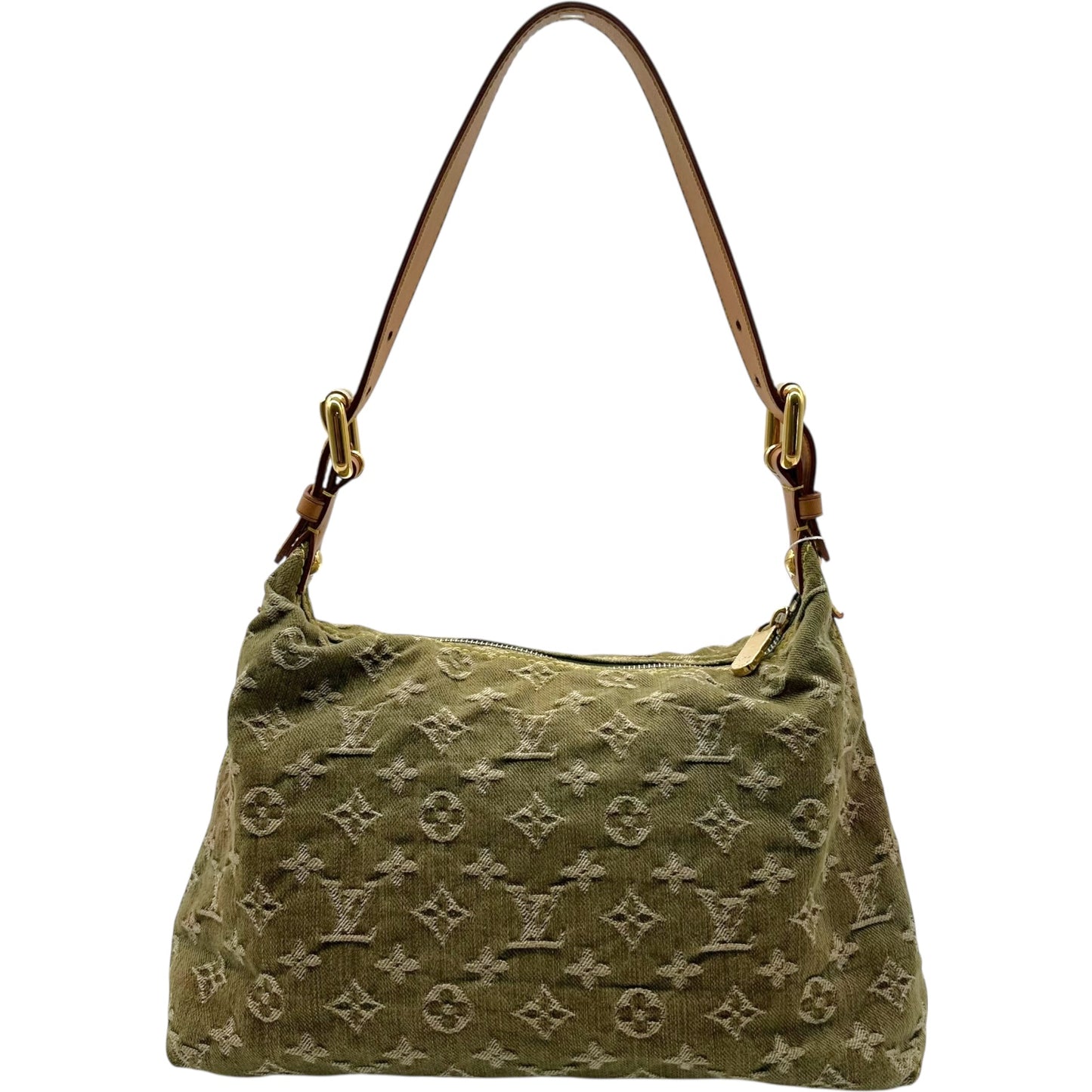 Louis Vuitton Green Denim Baggy PM Shoulder Bag RARE