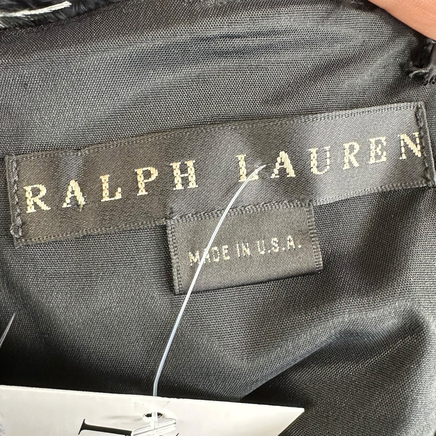Ralph Lauren Black Wool Off-Shoulder Midi Dress