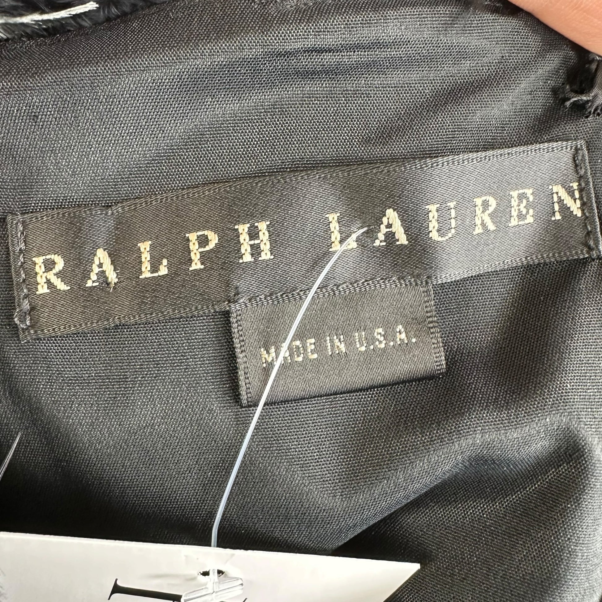 Ralph Lauren Black Wool Off-Shoulder Midi Dress