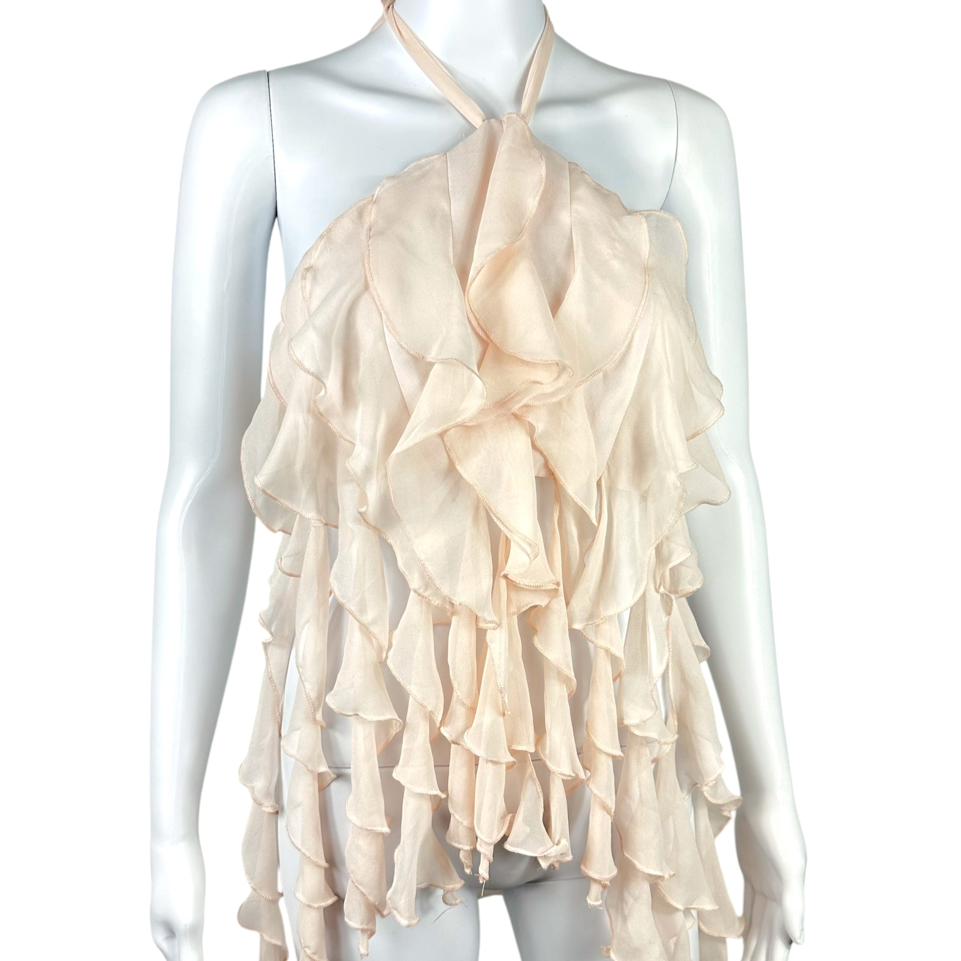 Dana Foley NYC Pink Ruffle Halter Top - Outfit Repeater