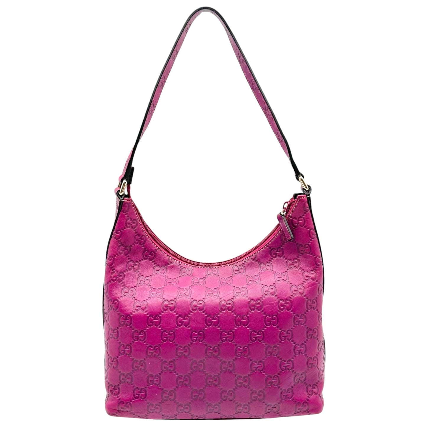 Gucci Shoulder Bag Plum Purple Guccissima Leather