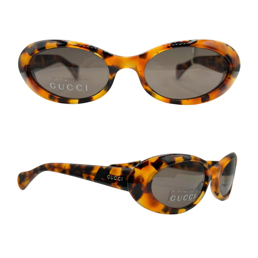 Gucci 90's Tortoise Oval Sunglasses 2420/S w/ Case
