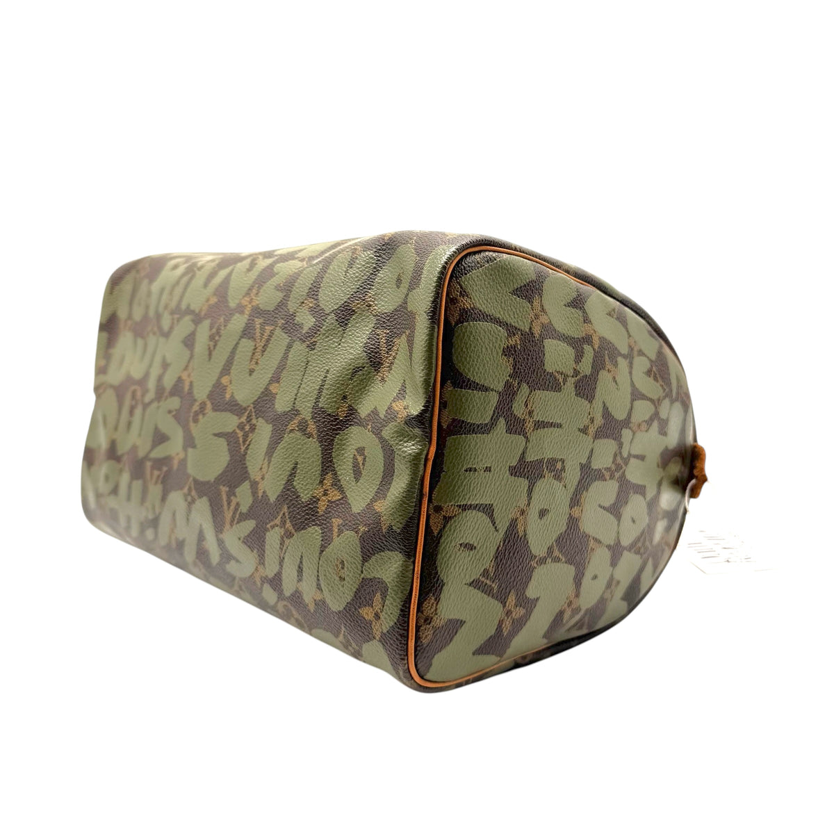 Louis Vuitton Speedy Handbag Green Graffiti Monogram