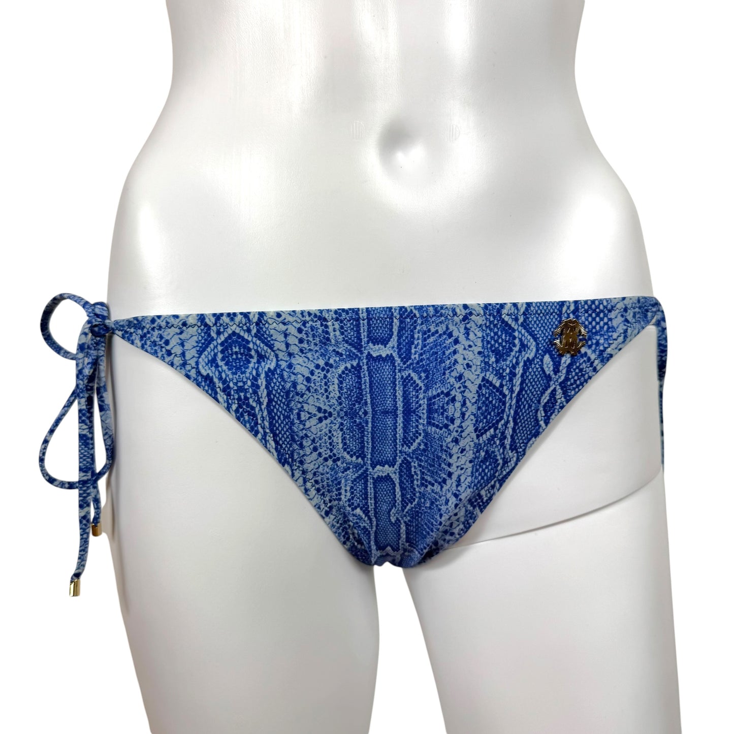Roberto Cavalli Blue Python Print Bikini Set