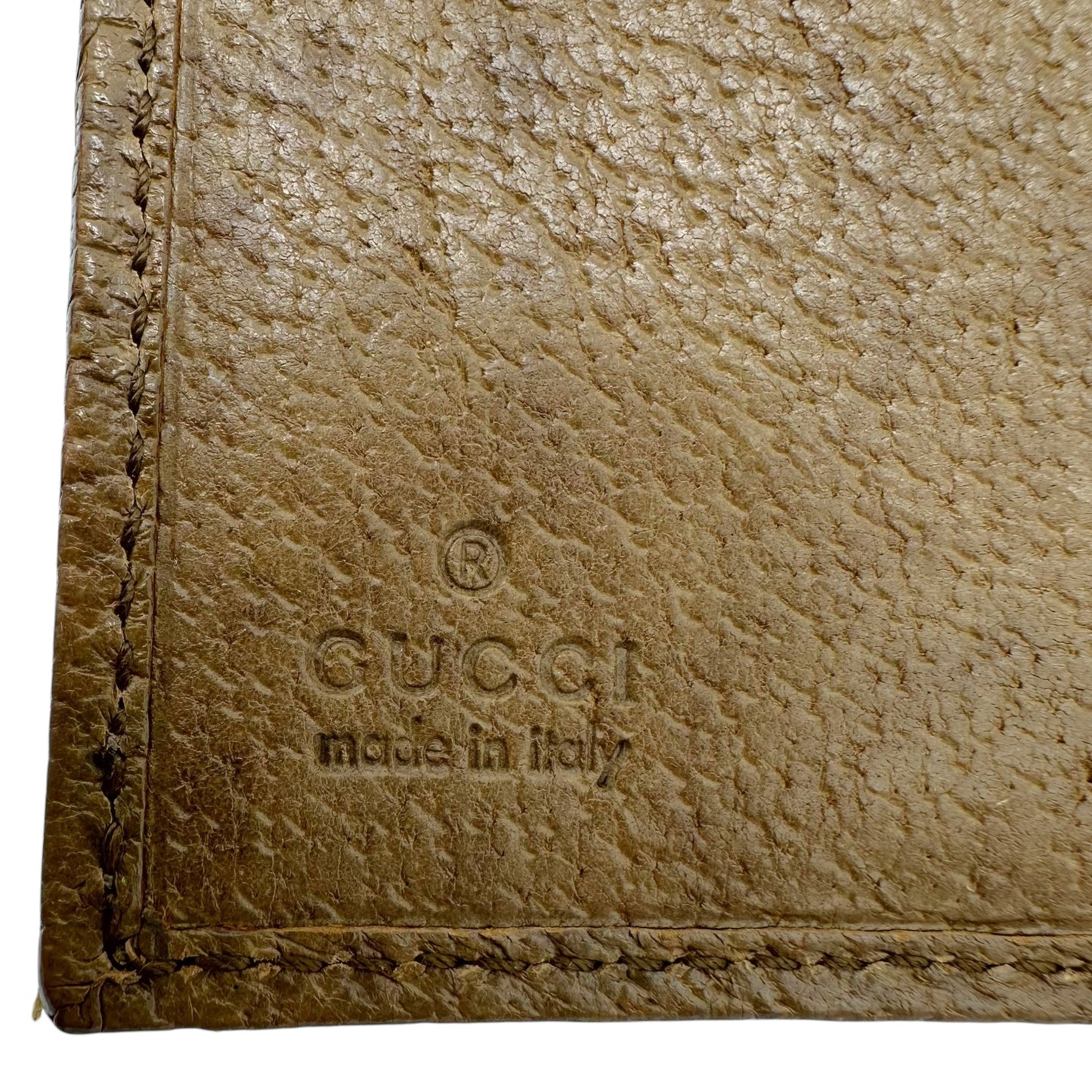 Gucci Tan Monogram Compact Wallet