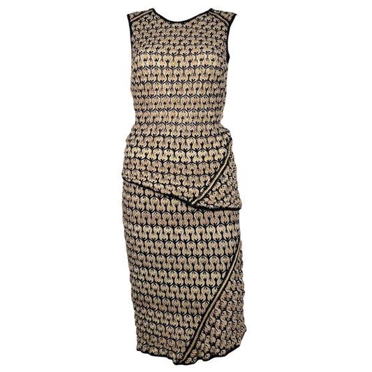 Missoni Black & Beige Knit Asymmetrical Top & Skirt Set