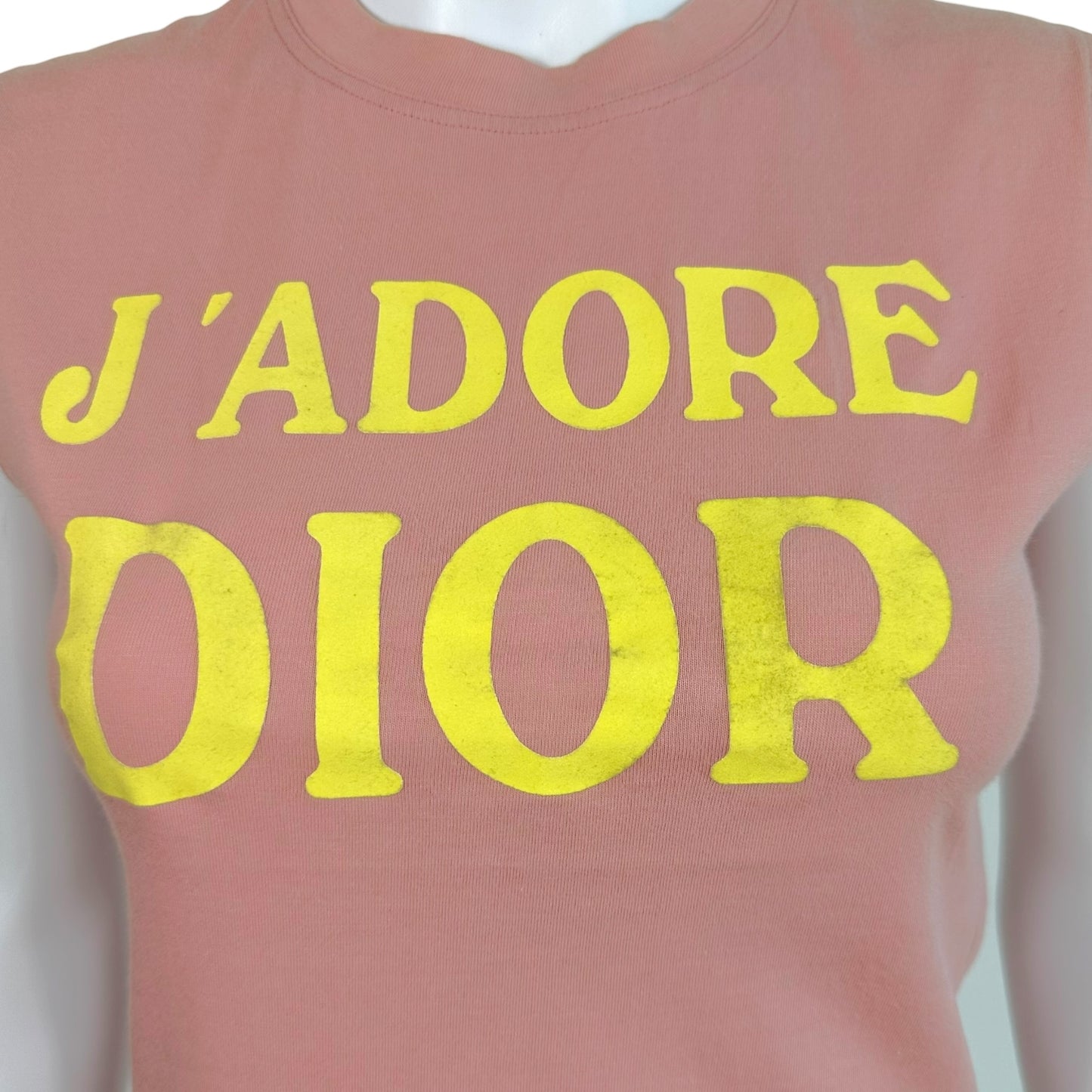 Christian Dior S/S 2002 Light Pink & Yellow J'Adore Dior Tank