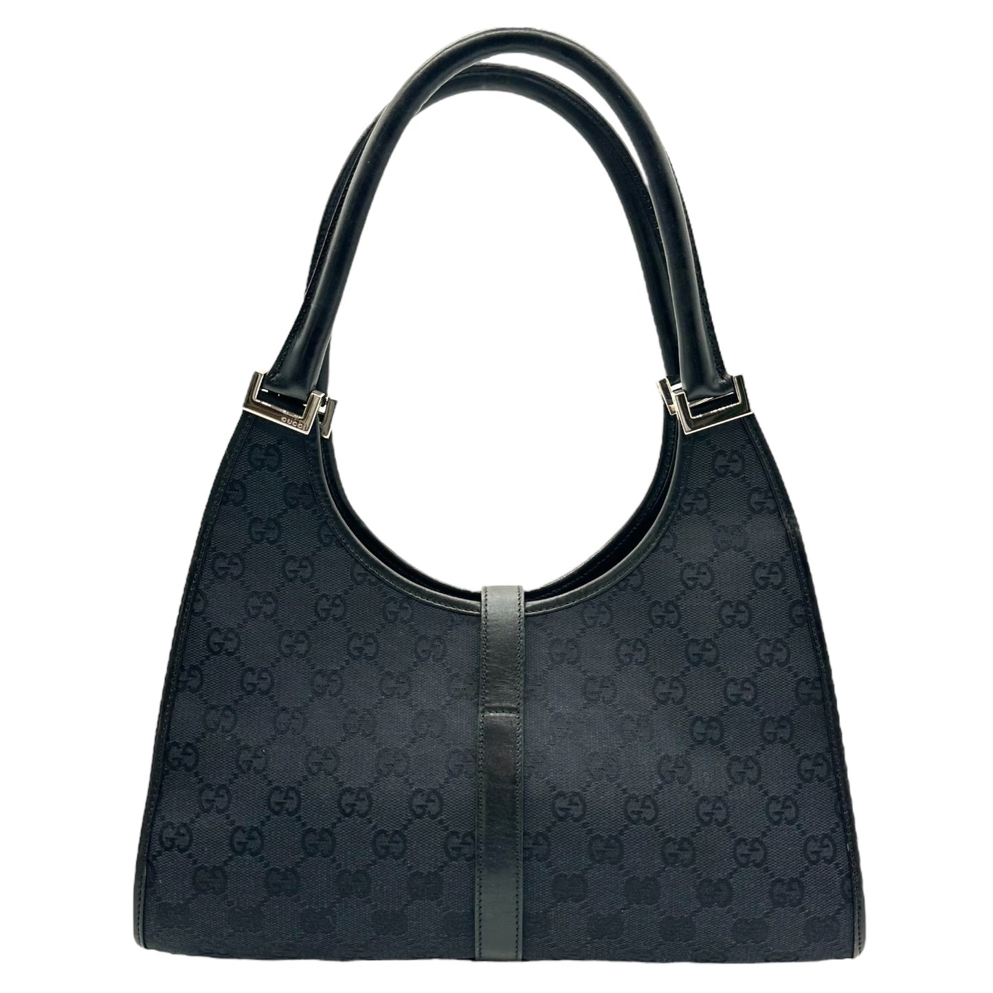 Gucci Black Monogram Jackie Bag