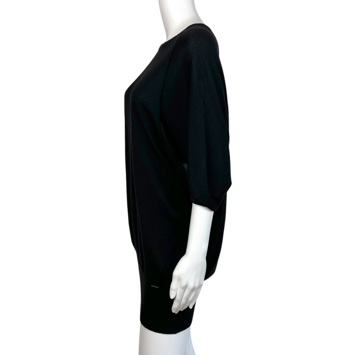 Gucci Black Cashmere & Wool Knit Dolman Sleeve Tunic Top