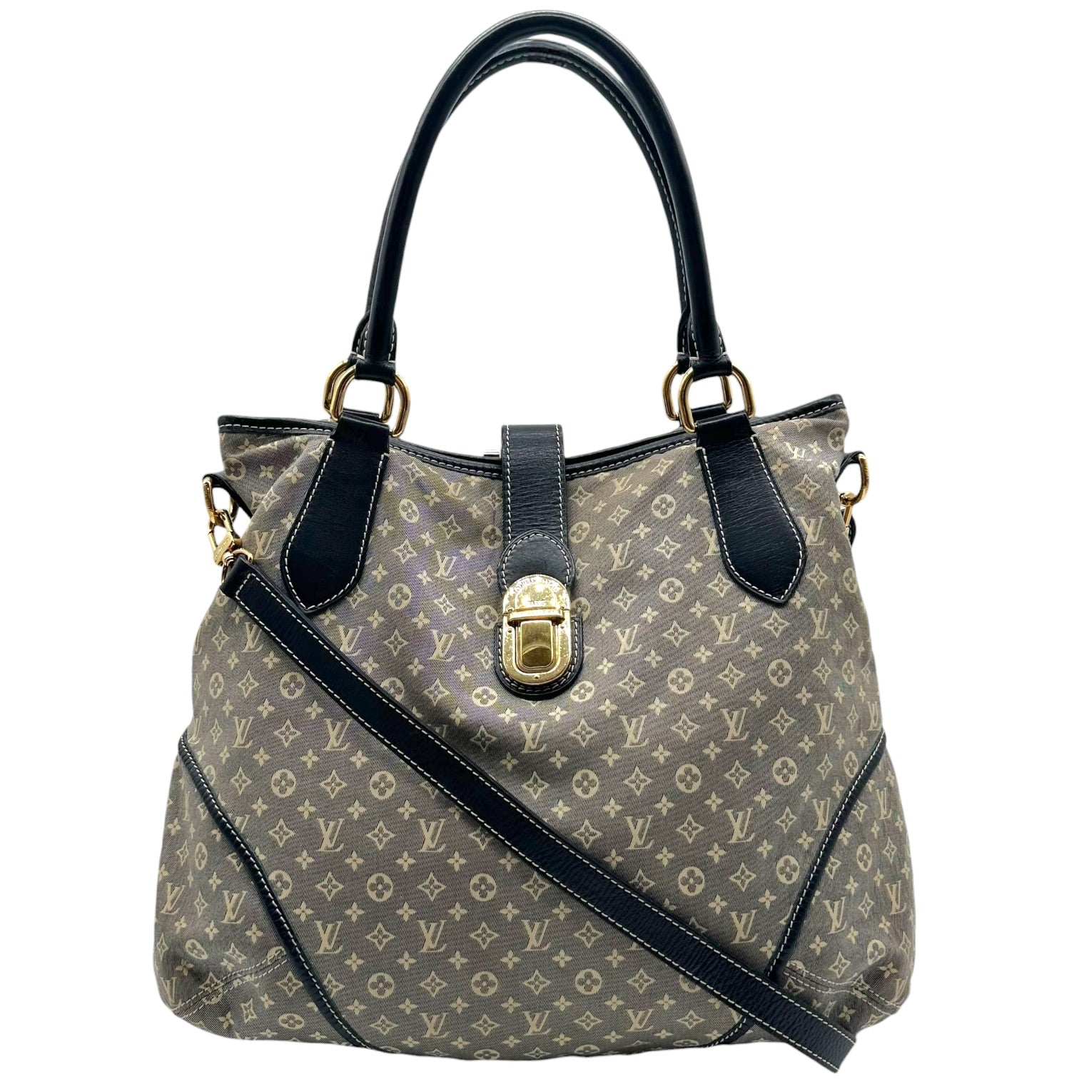 Louis Vuitton Navy Blue Monogram Tote Bag