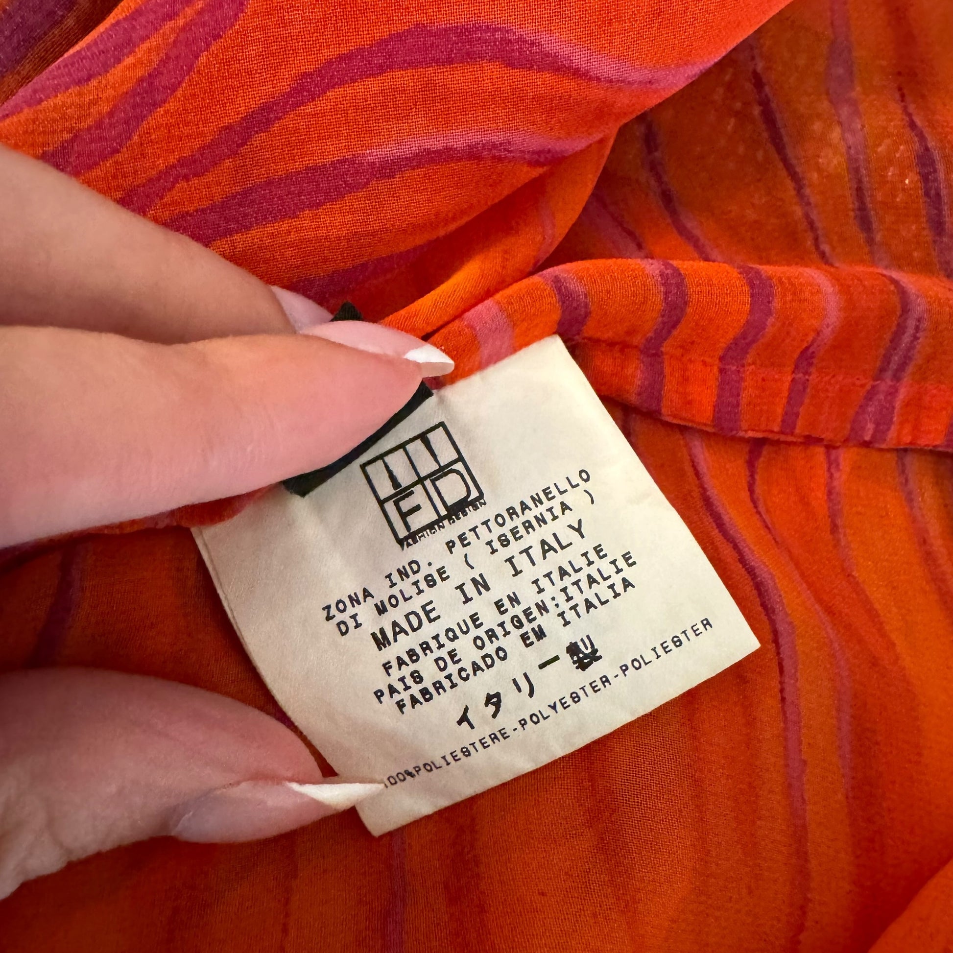 Roberto Cavalli Sheer Blouse Pink Orange Zebra Print
